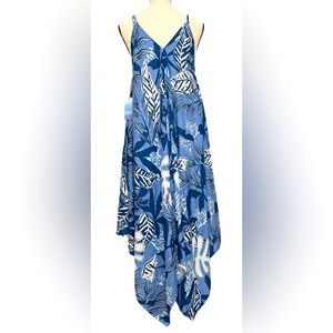 GOA BEACHWEAR BY JAPNA TROPICAL BLUE PRINT SIZE XS S M NWT